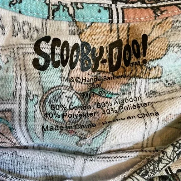 Scooby doo short sleeve tee T-shirt logo scooby dog classic tee size medium blue - Picture 3 of 4